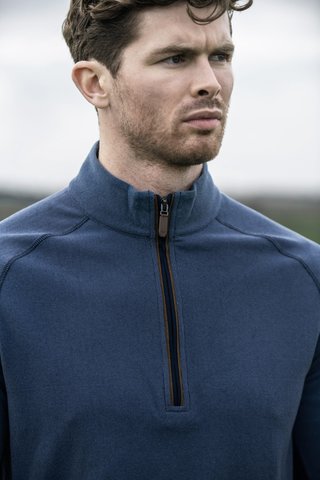 Callaway Brushed Rib 1/4 Zip męska bluza, niebieska