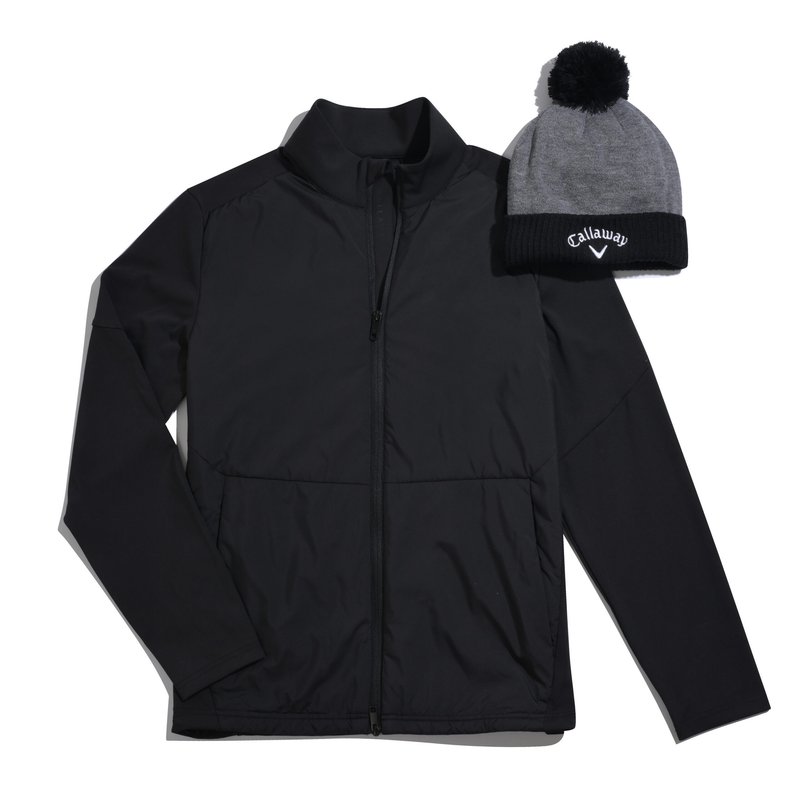Callaway Mixed Media Full Zip męska kurtka, caviar
