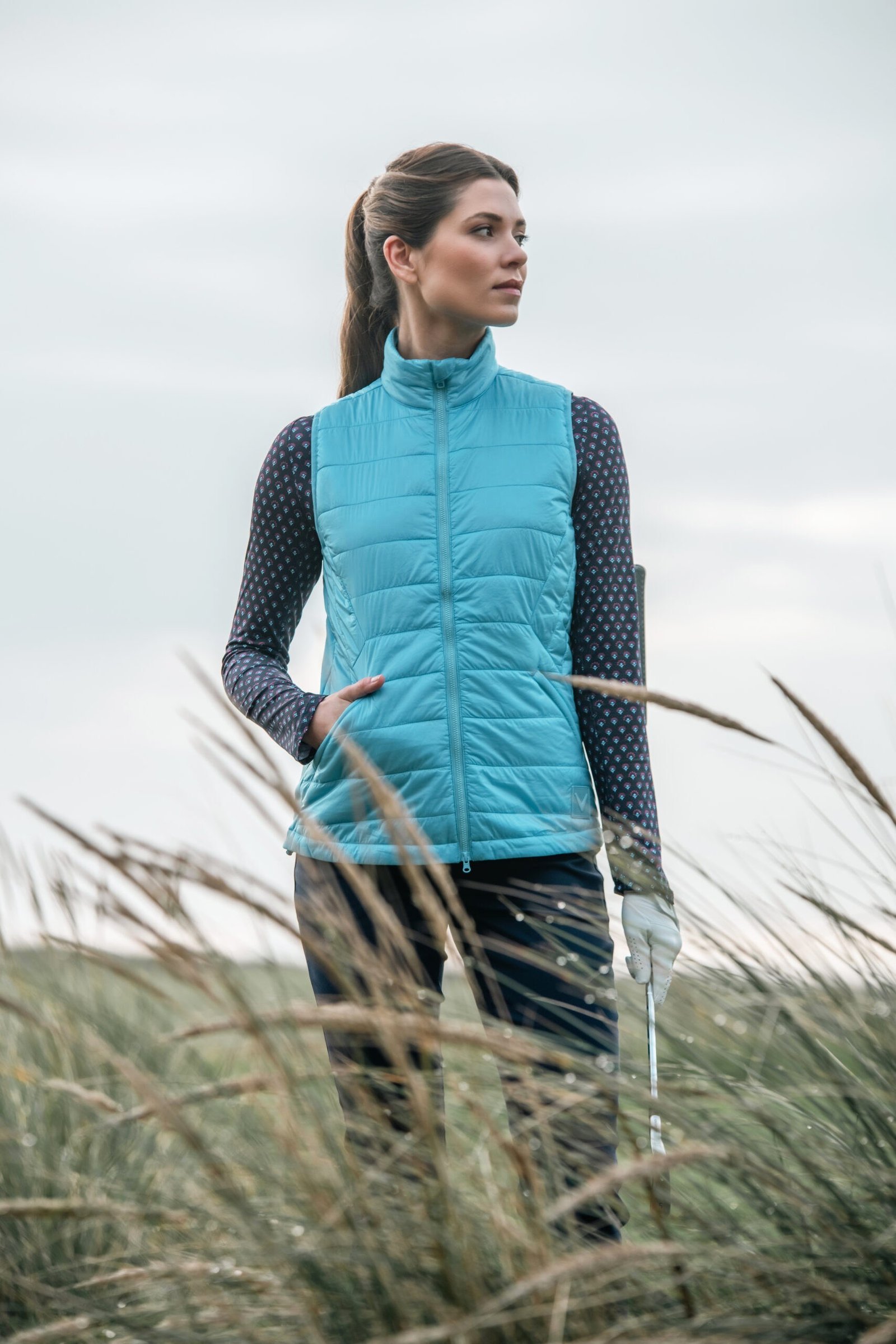 Callaway Quilted Puffer damska kamizelka, niebieska