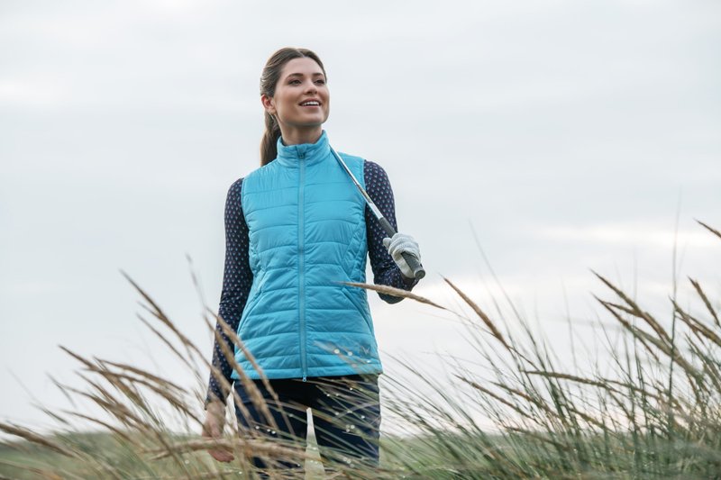 Callaway Quilted Puffer damska kamizelka, niebieska