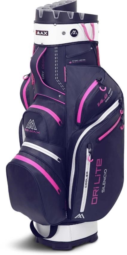 Big Max Dri Lite Silencio 2 Organizer cart bag, steel blue/srebrny/fuchsia