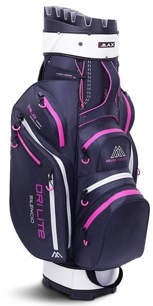 Big Max Dri Lite Silencio 2 Organizer cart bag, steel blue/srebrny/fuchsia