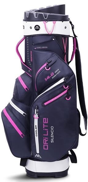 Big Max Dri Lite Silencio 2 Organizer cart bag, steel blue/srebrny/fuchsia