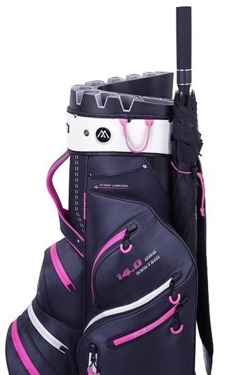 Big Max Dri Lite Silencio 2 Organizer cart bag, steel blue/srebrny/fuchsia