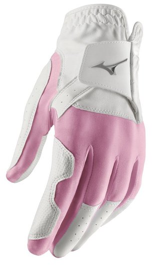 Mizuno Stretch  damska rękawiczka golfowa, biało/różowa