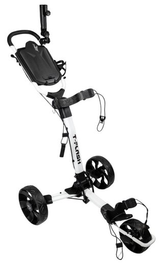 TriLite T-Flash wózek golfowy, biało/czarny, karbonowy dekor