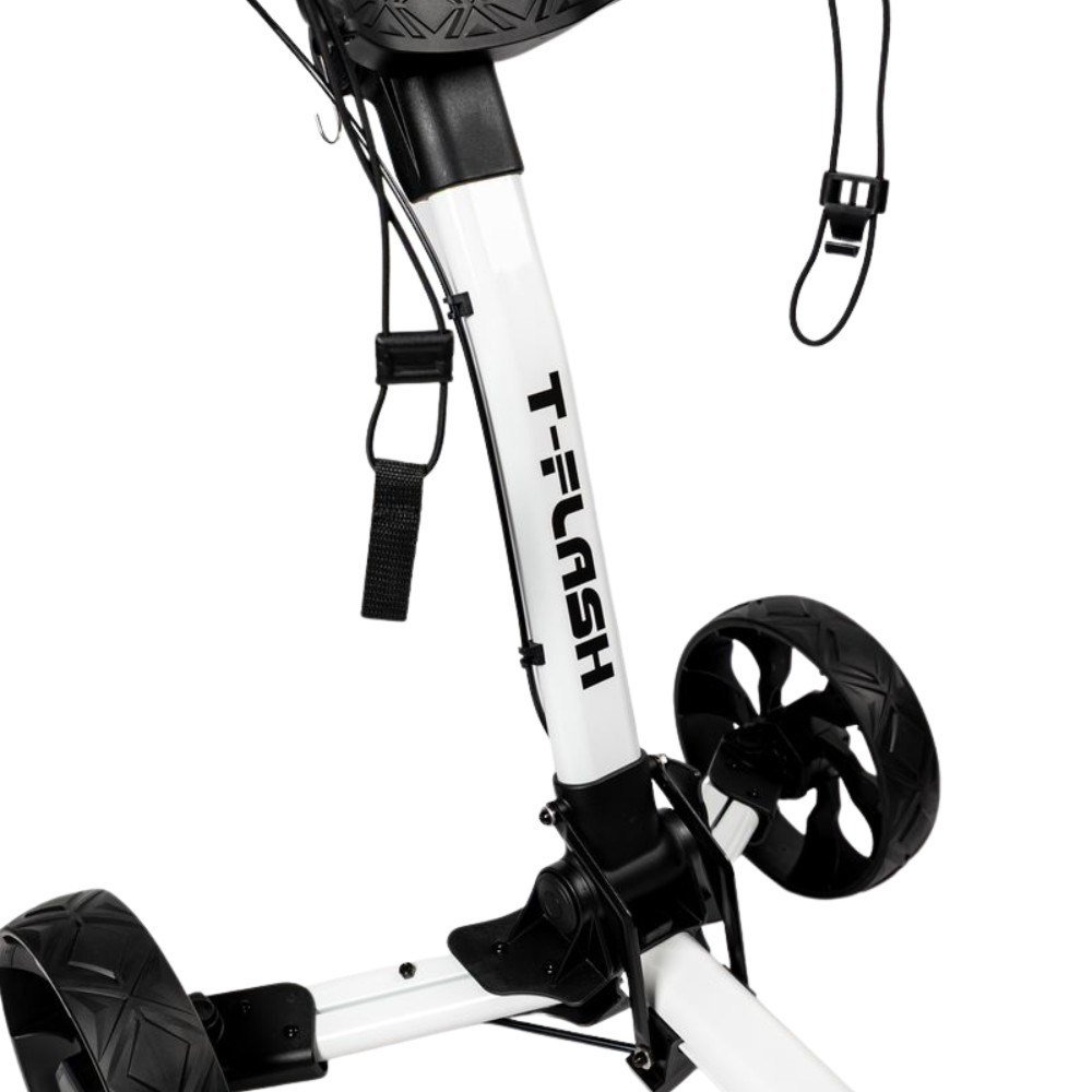TriLite T-Flash wózek golfowy, biało/czarny, karbonowy dekor