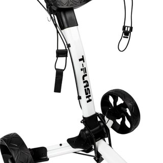 TriLite T-Flash wózek golfowy, biało/czarny, karbonowy dekor