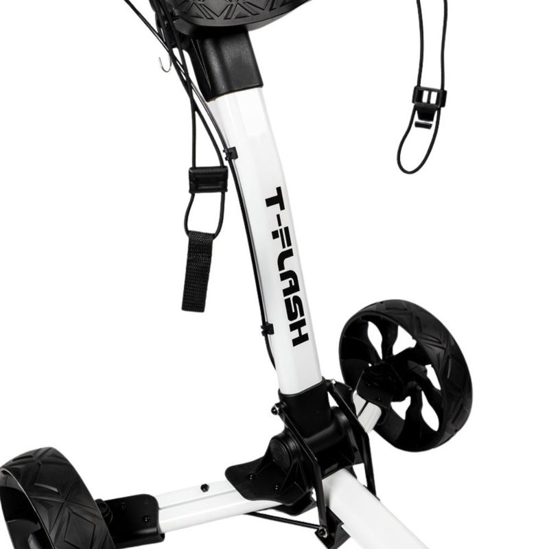 TriLite T-Flash wózek golfowy, biało/czarny, karbonowy dekor