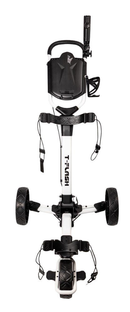TriLite T-Flash wózek golfowy, biało/czarny, karbonowy dekor