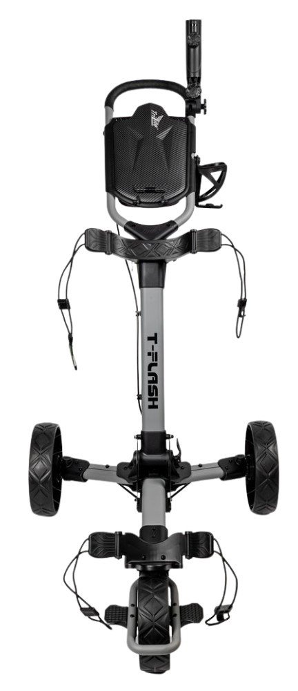 TriLite T-Flash wózek golfowy, szaro/czarny, karbonowy dekor