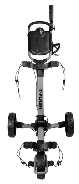TriLite T-Flash wózek golfowy, szaro/czarny, karbonowy dekor