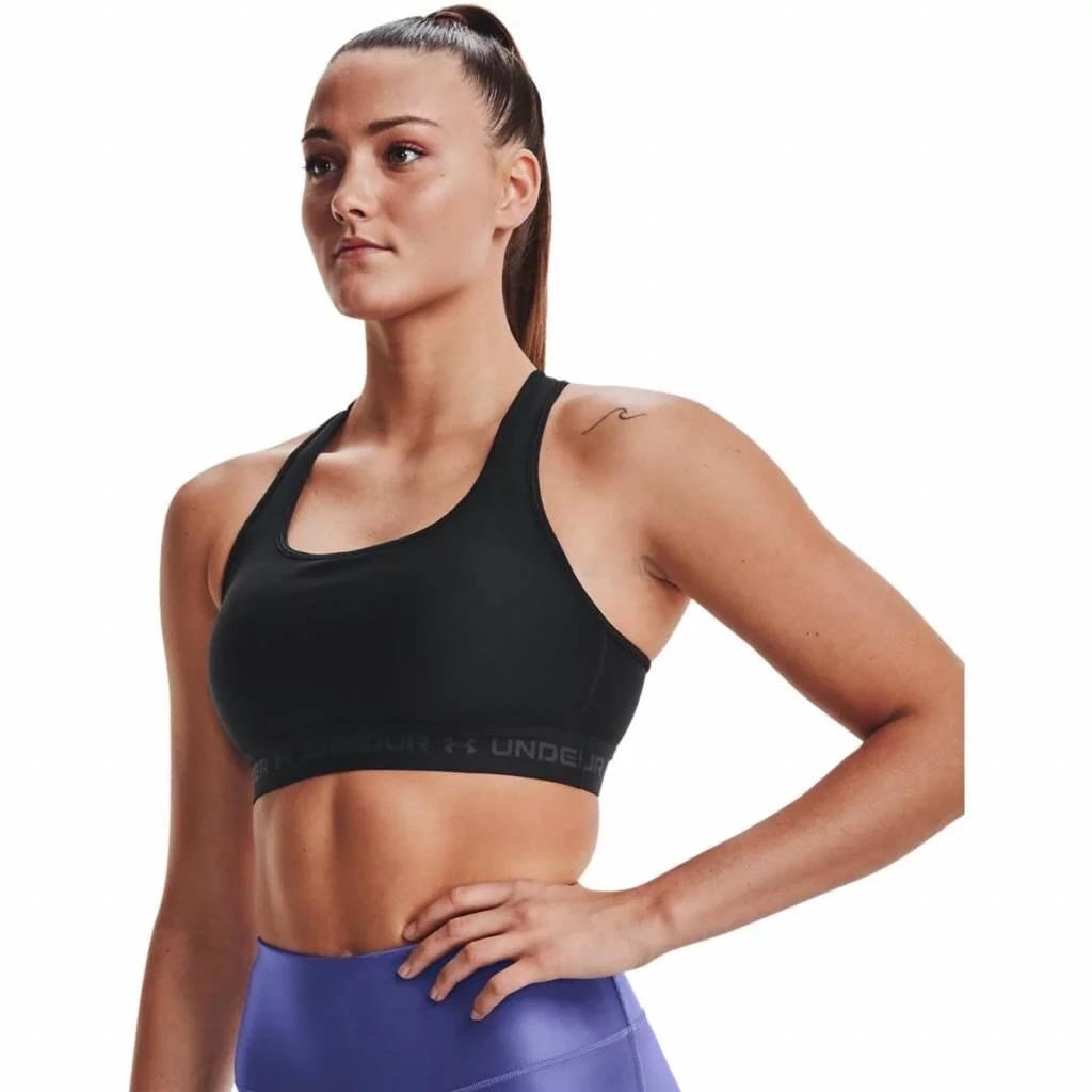 Under Armour Crossback Mid Bra damski biustonosz sportowy, czarna