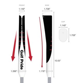 Golf Pride Reverse Taper putter grip, Flat Medium