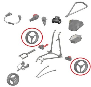 Big Max REAR Wheel tylne koło zapasowe czarno/zielony, 1 szt.