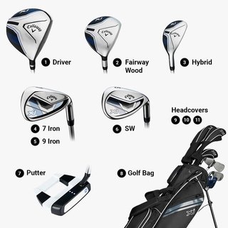 Callaway XJ-3 8PC golfowy zestaw dziecięcy, 137+cm, lewy