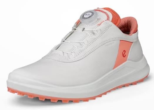 Ecco Core Boa damskie buty golfowe, white/burnt coral