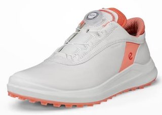 Ecco Core Boa damskie buty golfowe, white/burnt coral