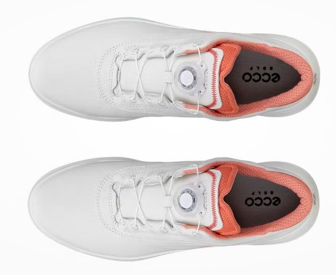 Ecco Core Boa damskie buty golfowe, white/burnt coral