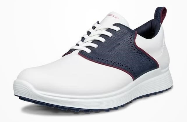 Ecco S-Casual męskie buty golfowe, biało/granatowe