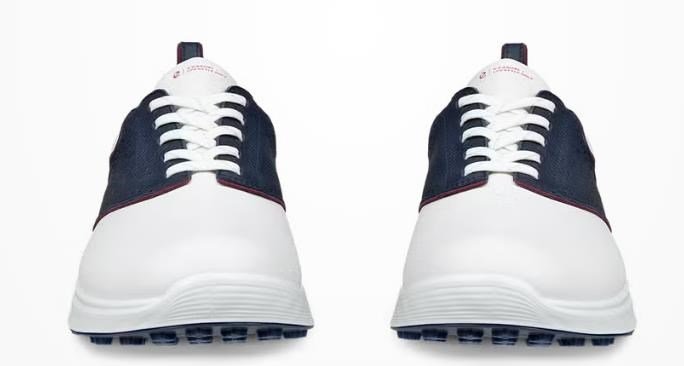 Ecco S-Casual męskie buty golfowe, biało/granatowe