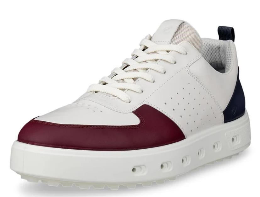 Ecco Street 720 męskie buty golfowe, dark ruby/white/marine