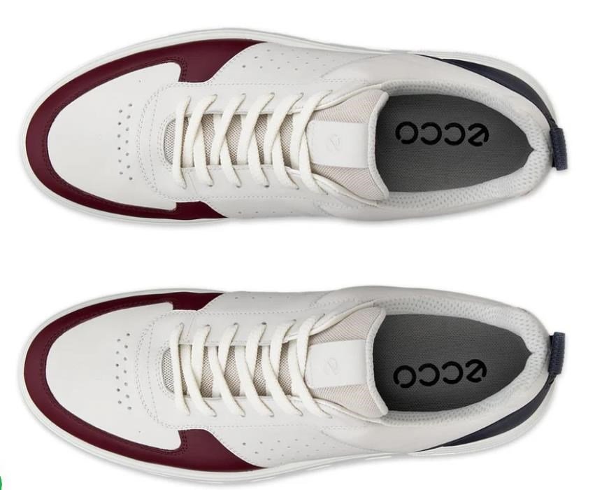 Ecco Street 720 męskie buty golfowe, dark ruby/white/marine