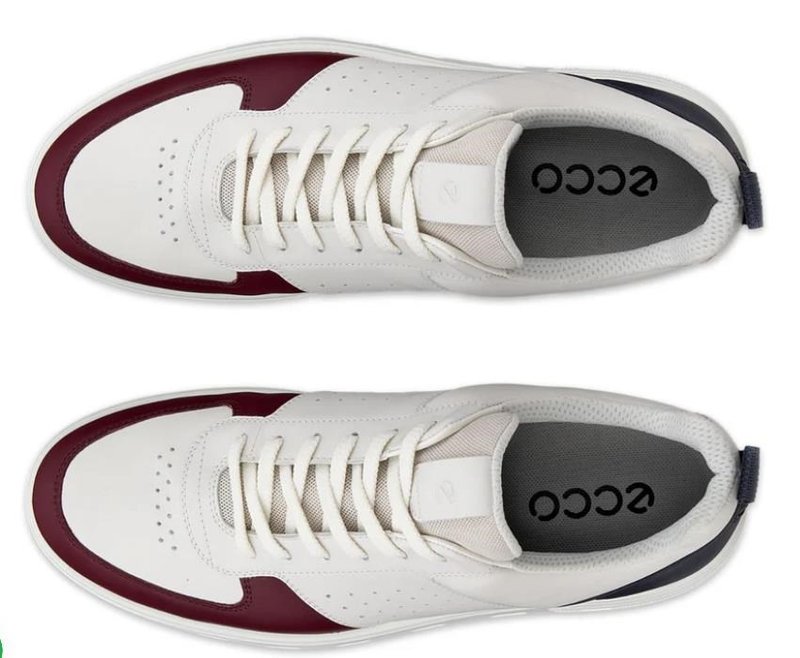 Ecco Street 720 męskie buty golfowe, dark ruby/white/marine