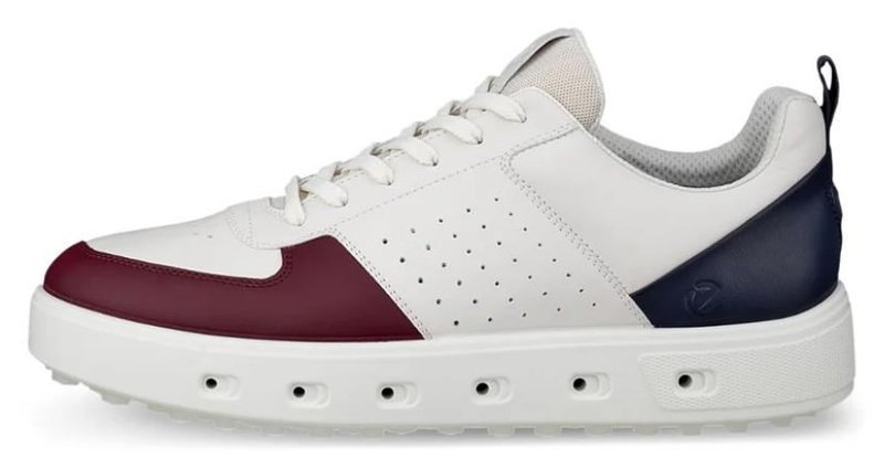 Ecco Street 720 męskie buty golfowe, dark ruby/white/marine
