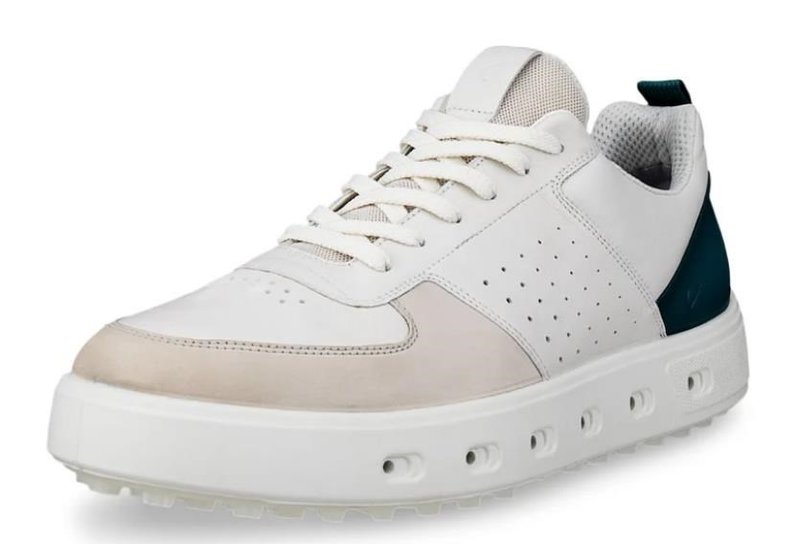 Ecco Street 720 męskie buty golfowe, gravel/white/baygreen