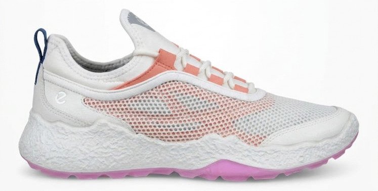 Ecco Biom H5 damskie buty golfowe, white/burnt coral