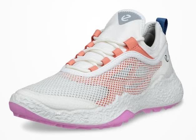 Ecco Biom H5 damskie buty golfowe, white/burnt coral