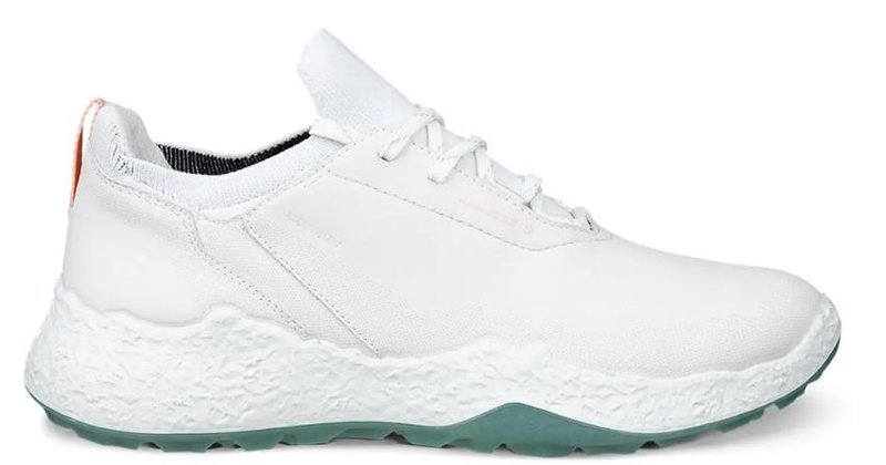 Ecco Biom H5 damskie buty golfowe, white/sedum green