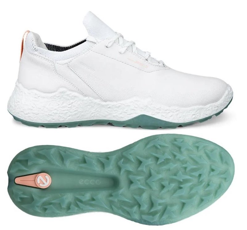 Ecco Biom H5 damskie buty golfowe, white/sedum green