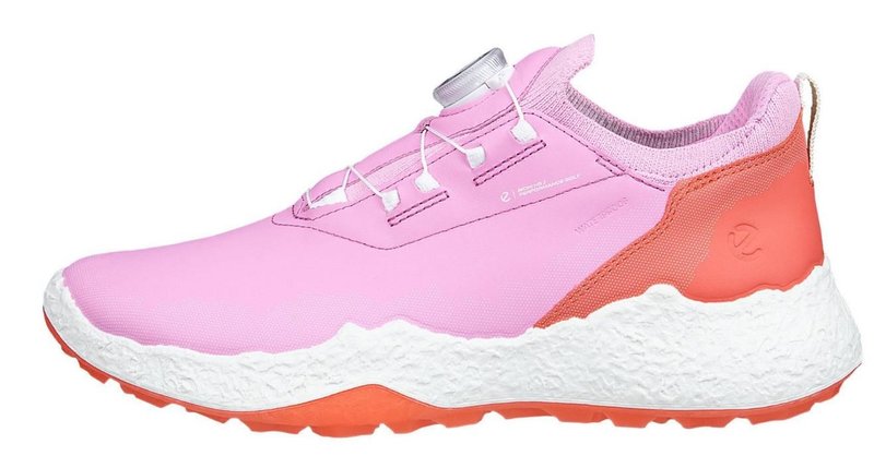 Ecco Biom H5 BOA damskie buty golfowe, lilac chiffon/burnt coral