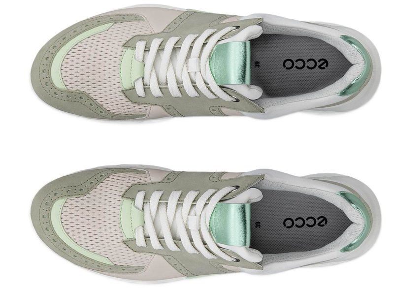 Ecco Biom C4 damskie buty golfowe, tea/limestone/matcha metallic