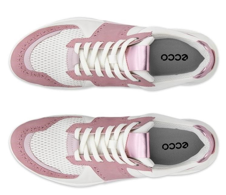 Ecco Biom C4 damskie buty golfowe, blush/white/old rose metallic