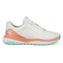 Ecco LT1 damskie buty golfowe, white/burnt coral