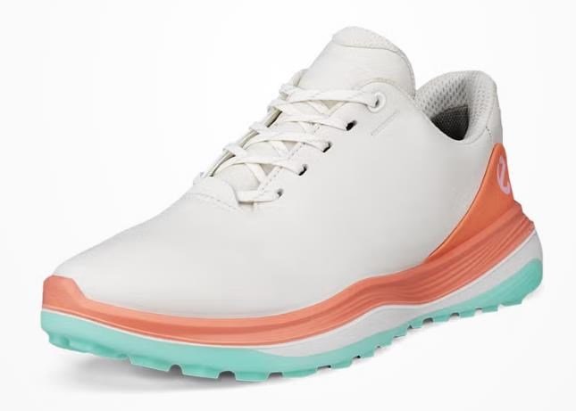 Ecco LT1 damskie buty golfowe, white/burnt coral
