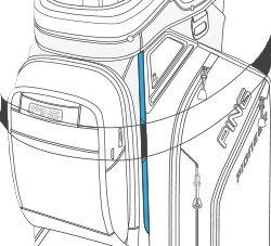 Ping Pioneer 244 cart bag, czarno/beżowy