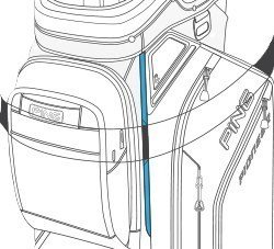 Ping Pioneer 244 cart bag, niebiesko/czarny
