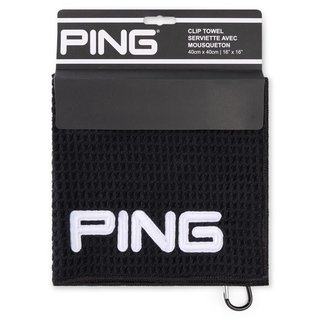 Ping Clip ręcznik golfowy, czarny