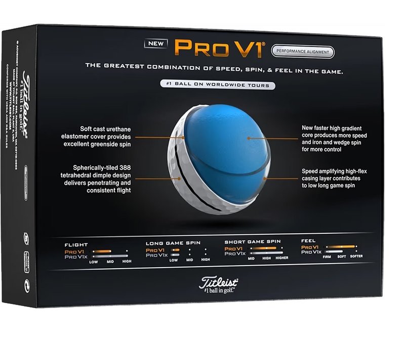 Titleist Pro V1 Performance Alignment Red piłki golfowe