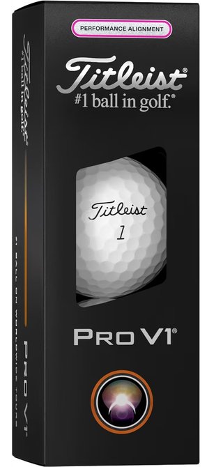 Titleist Pro V1 Performance Alignment Pink piłki golfowe