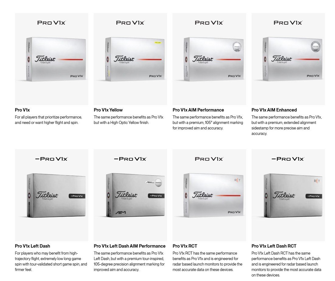 Titleist Pro V1x Left Dash  AIM Enhanced piłki golfowe