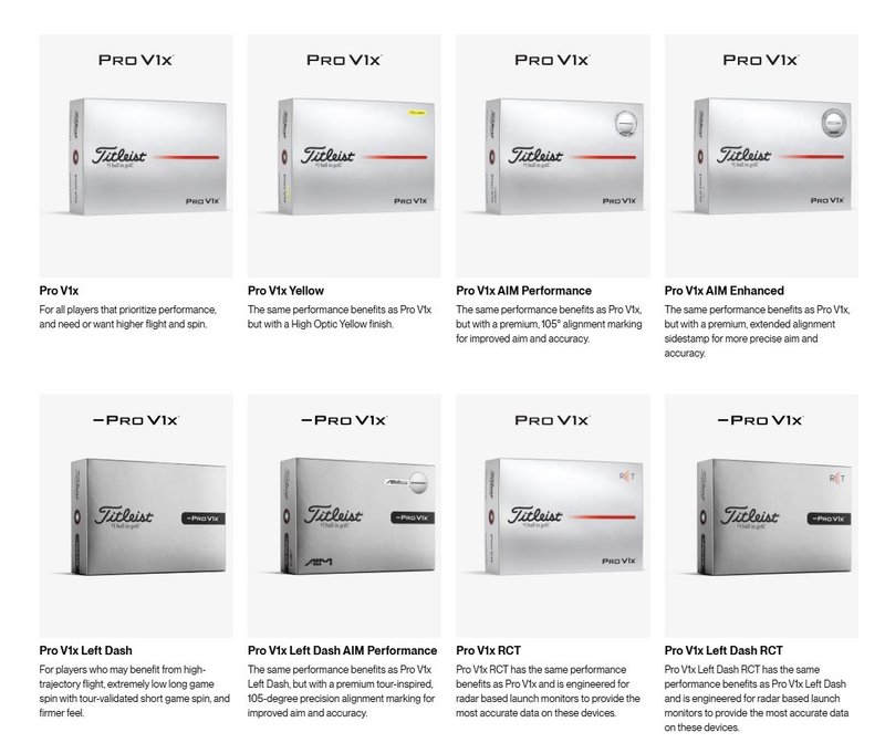 Titleist Pro V1x Left Dash  AIM Enhanced piłki golfowe