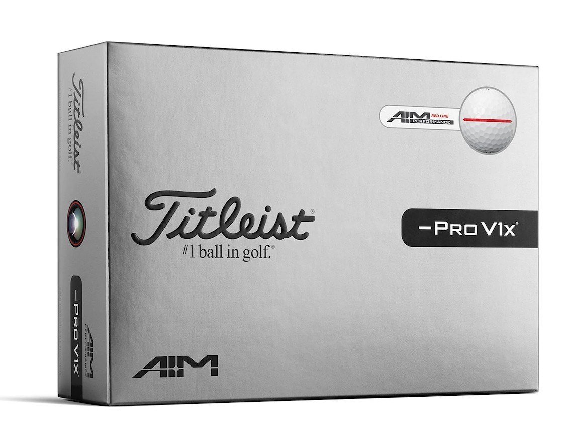 Titleist Pro V1x Left Dash Performance Alignment Red piłki golfowe