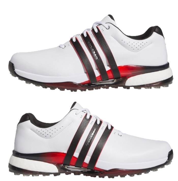 Adidas Tour360 25 Spikeless męskie buty golfowe, biało/czarne