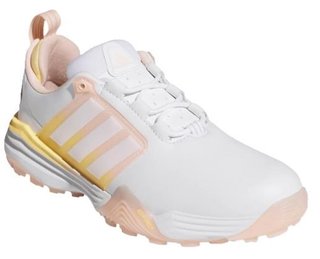Adidas Adipower 26 Spikeless damskie buty golfowe, cloud white/blush pink/ice tangerine