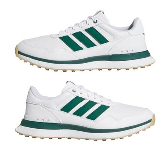 Adidas S2G 26 Leather Spikeless męskie buty golfowe, biało/zielone